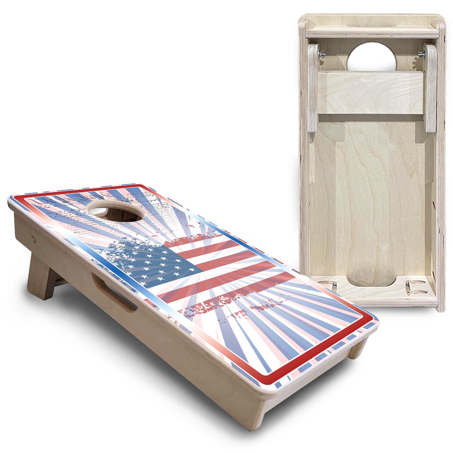 Star Patriotic Burst - Mini or Vacation Size Cornhole Boards