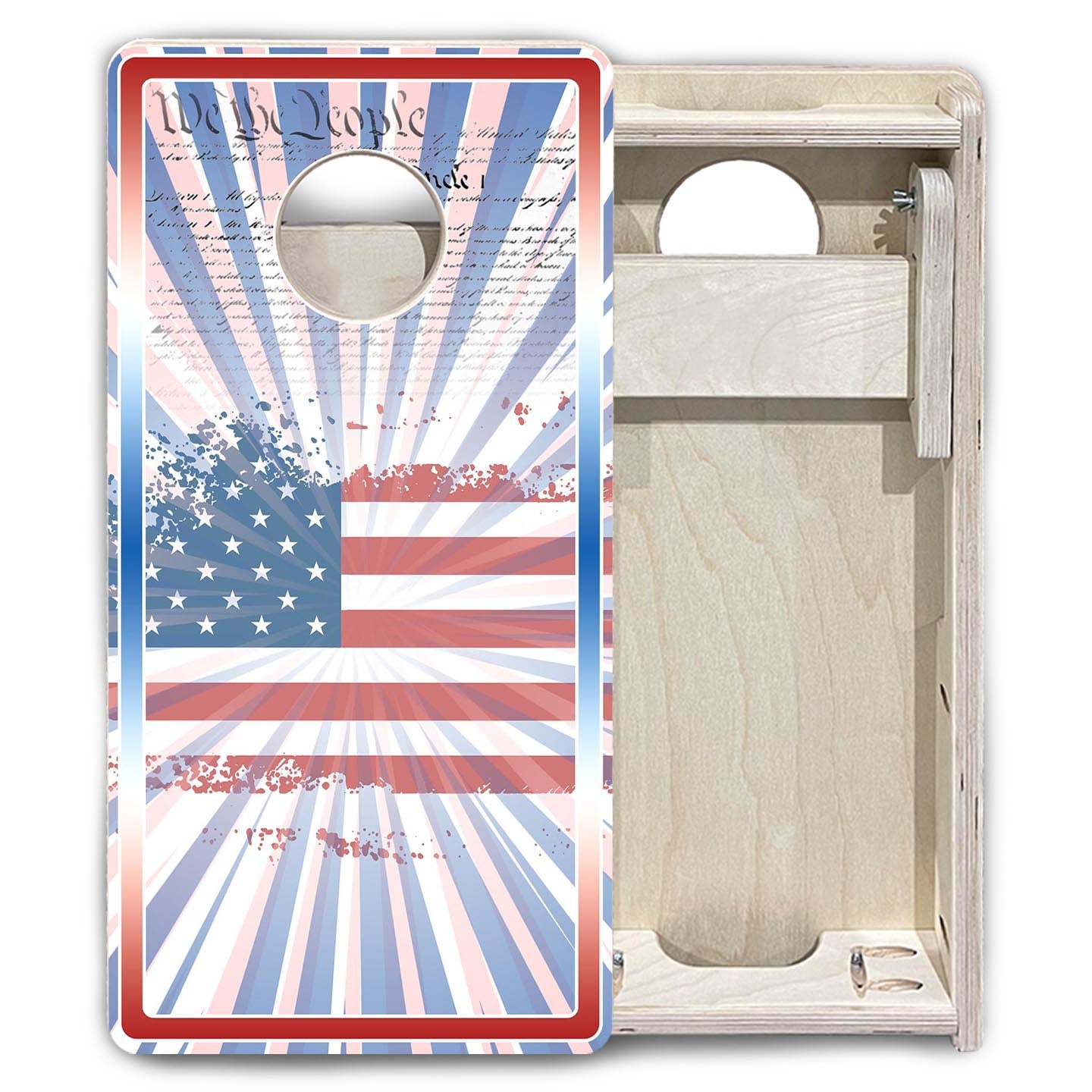 Star Patriotic Burst - Mini or Vacation Size Cornhole Boards