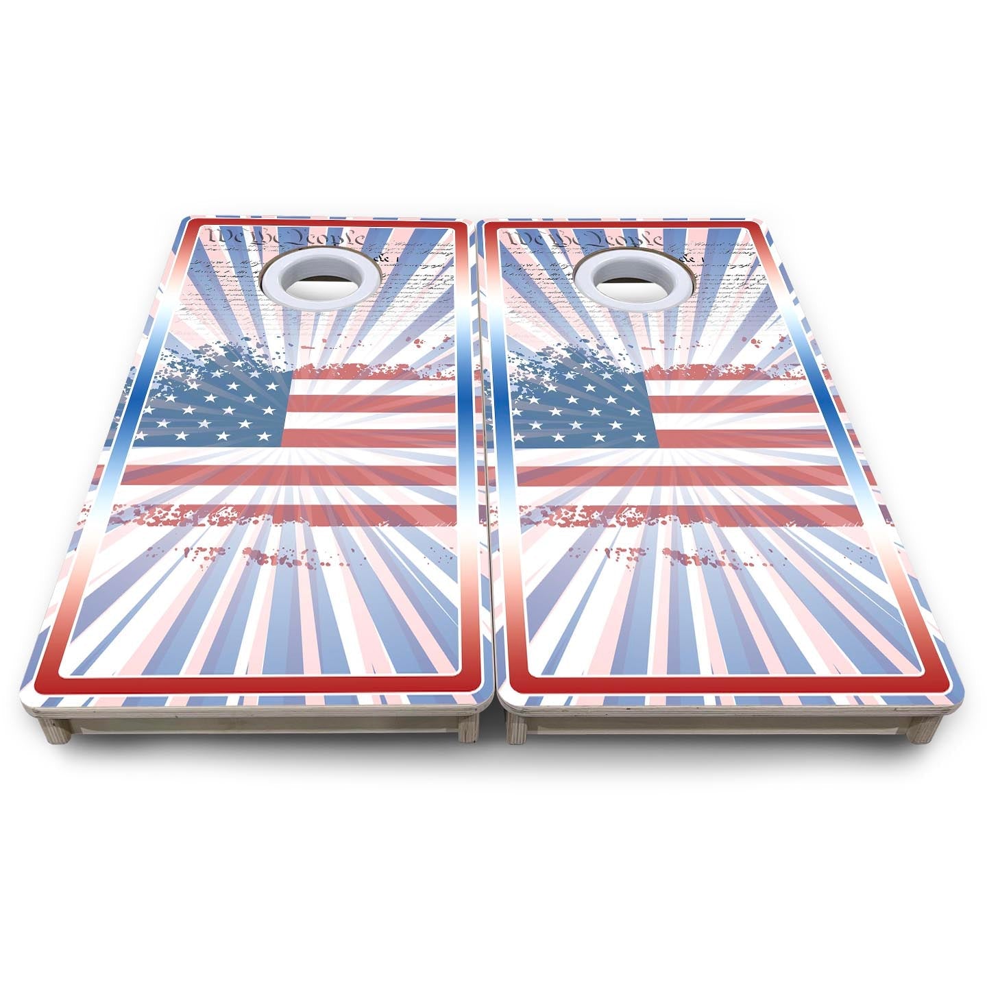 Star Patriotic Burst - Mini or Vacation Size Cornhole Boards