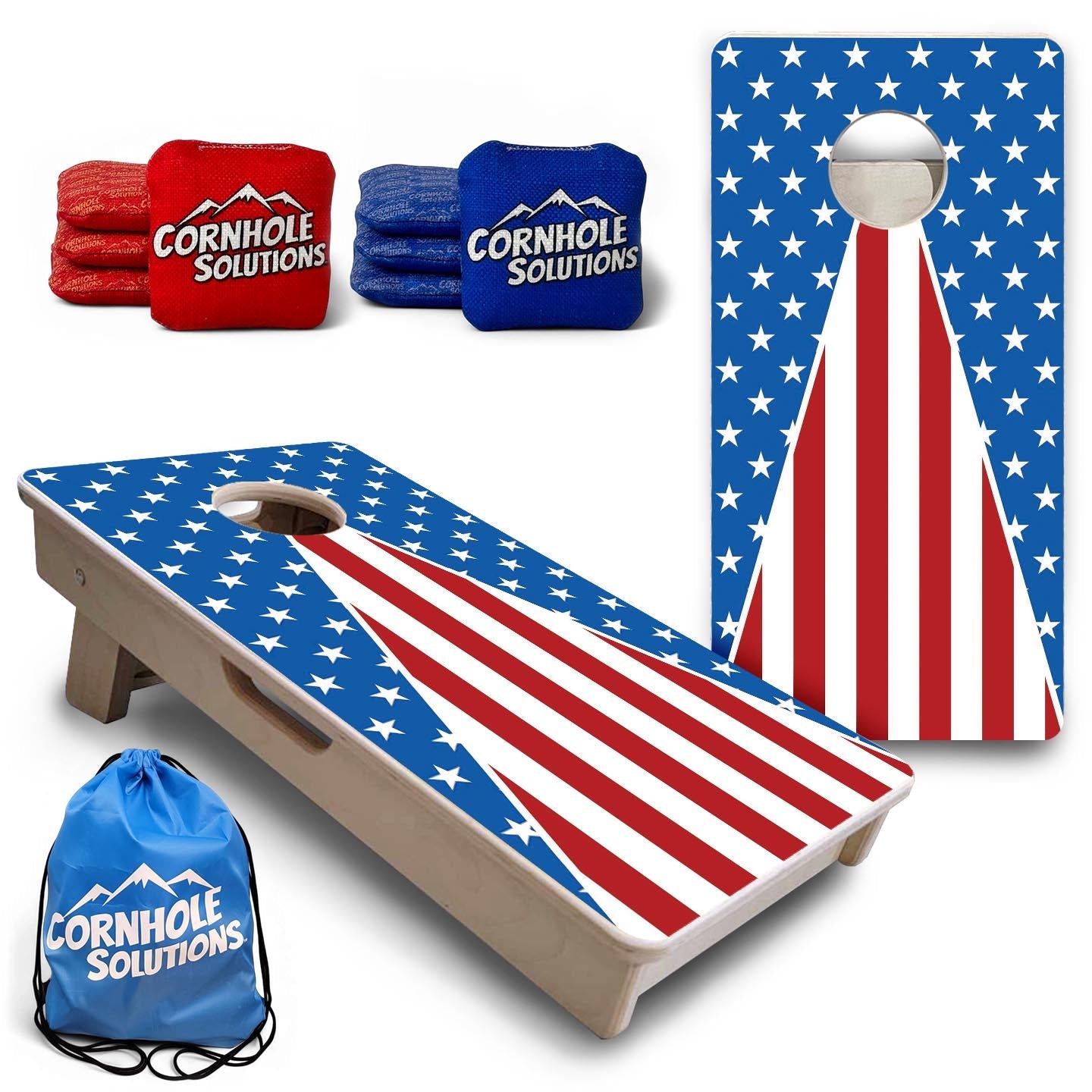 Stars & Stripes Triangle - Mini or Vacation Size Cornhole Boards