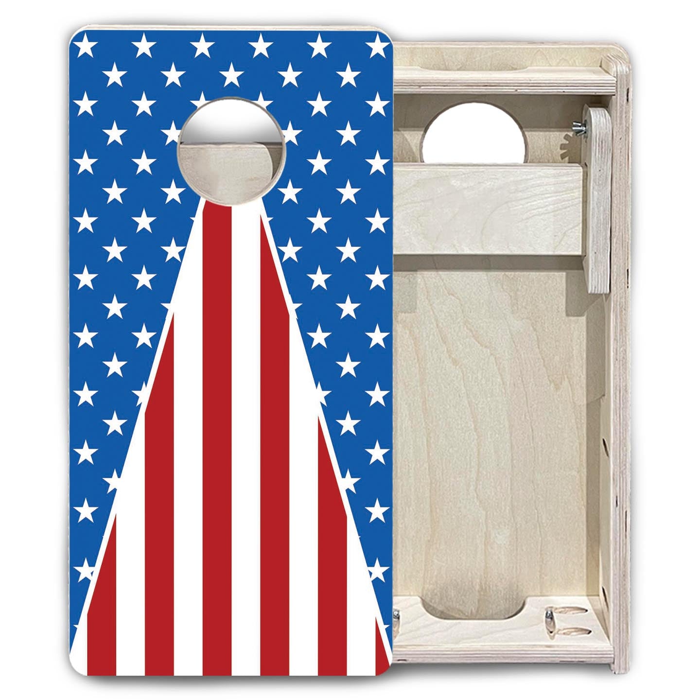 Stars & Stripes Triangle - Mini or Vacation Size Cornhole Boards