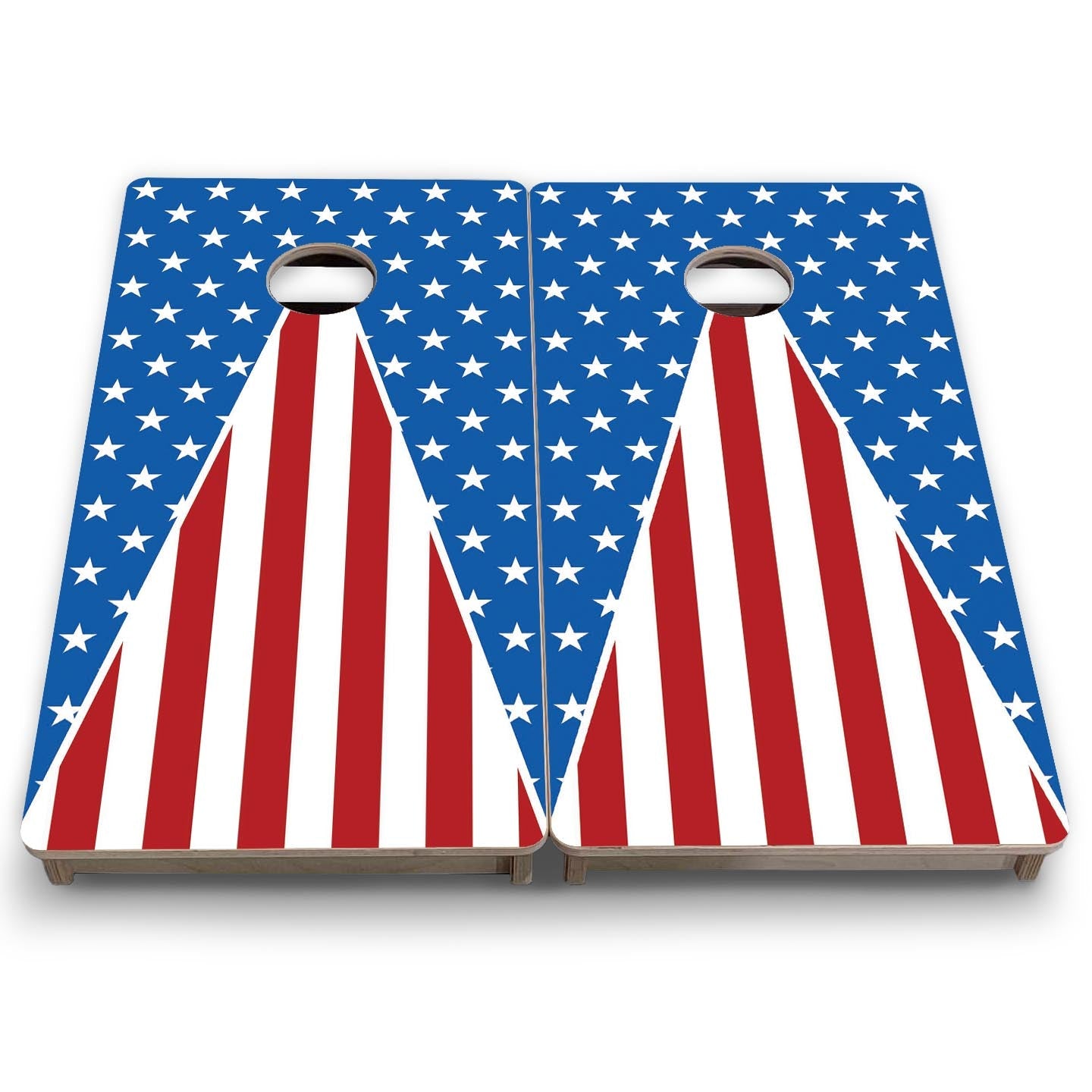 Stars & Stripes Triangle - Mini or Vacation Size Cornhole Boards
