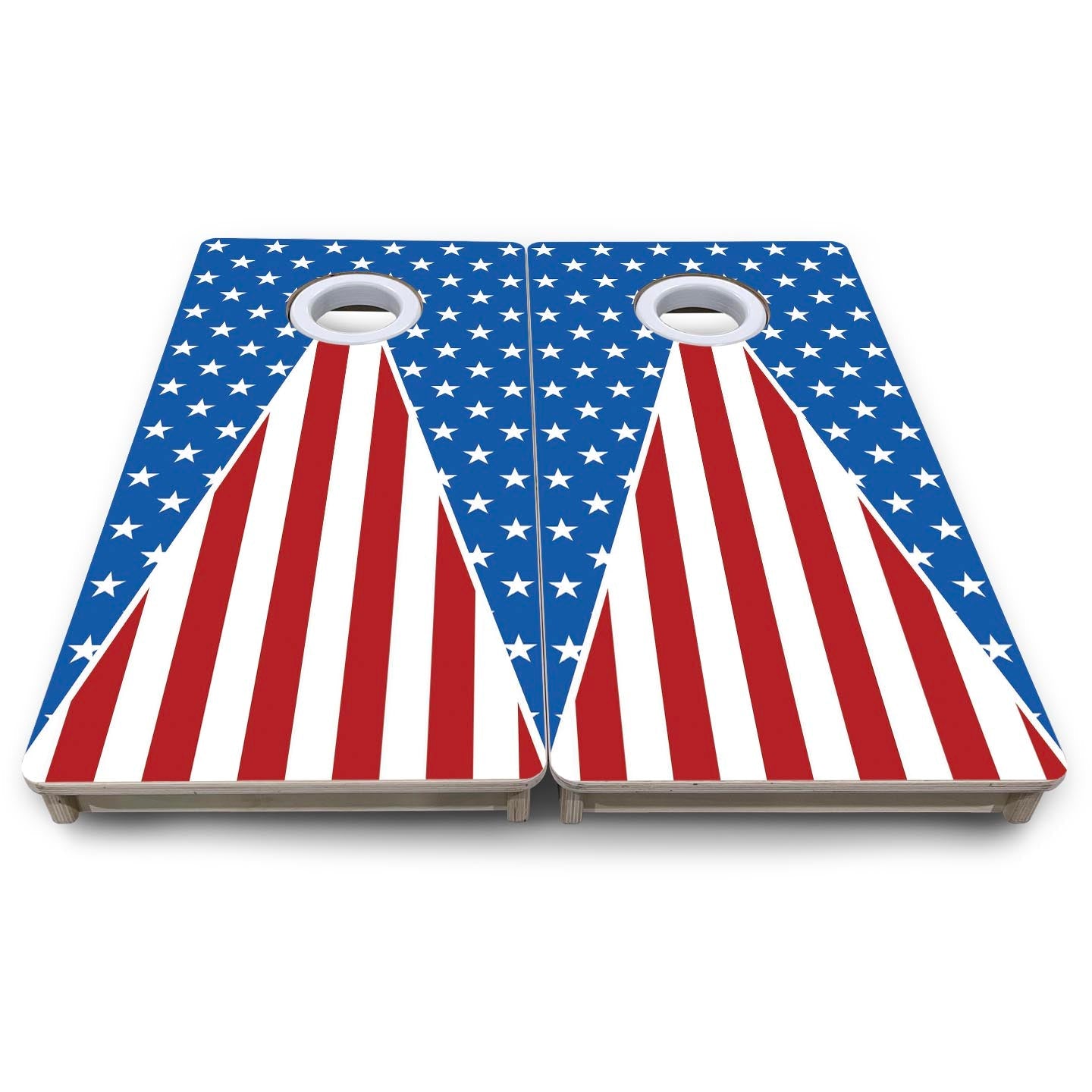Stars & Stripes Triangle - Mini or Vacation Size Cornhole Boards