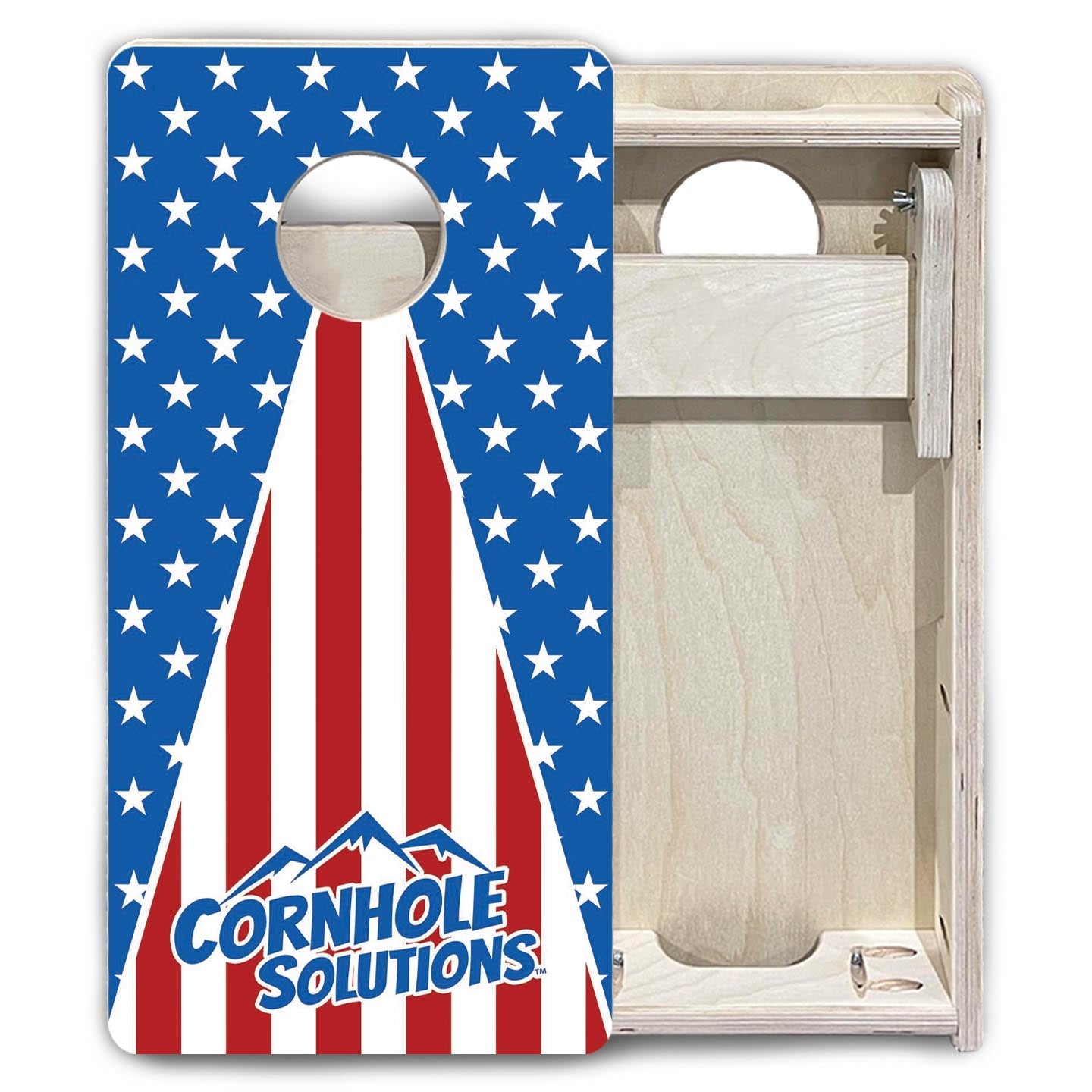 Stars & Stripes Triangle CS Logo - Mini or Vacation Size Cornhole Boards