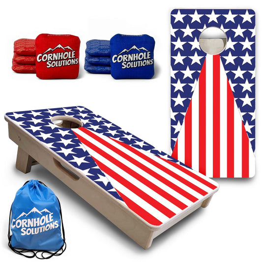Stars and Stripes Triangle - Mini or Vacation Size Cornhole Boards
