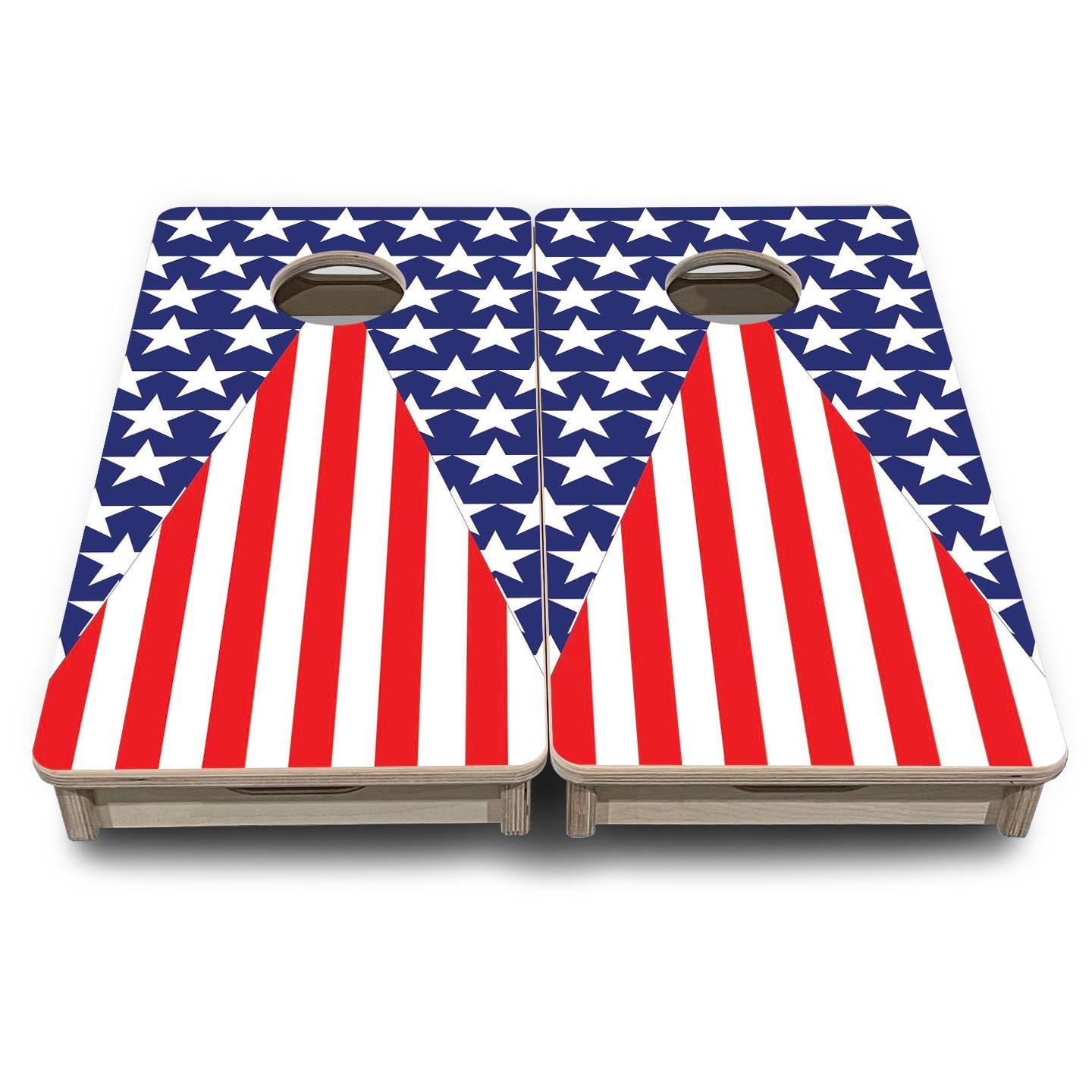 Stars and Stripes Triangle - Mini or Vacation Size Cornhole Boards