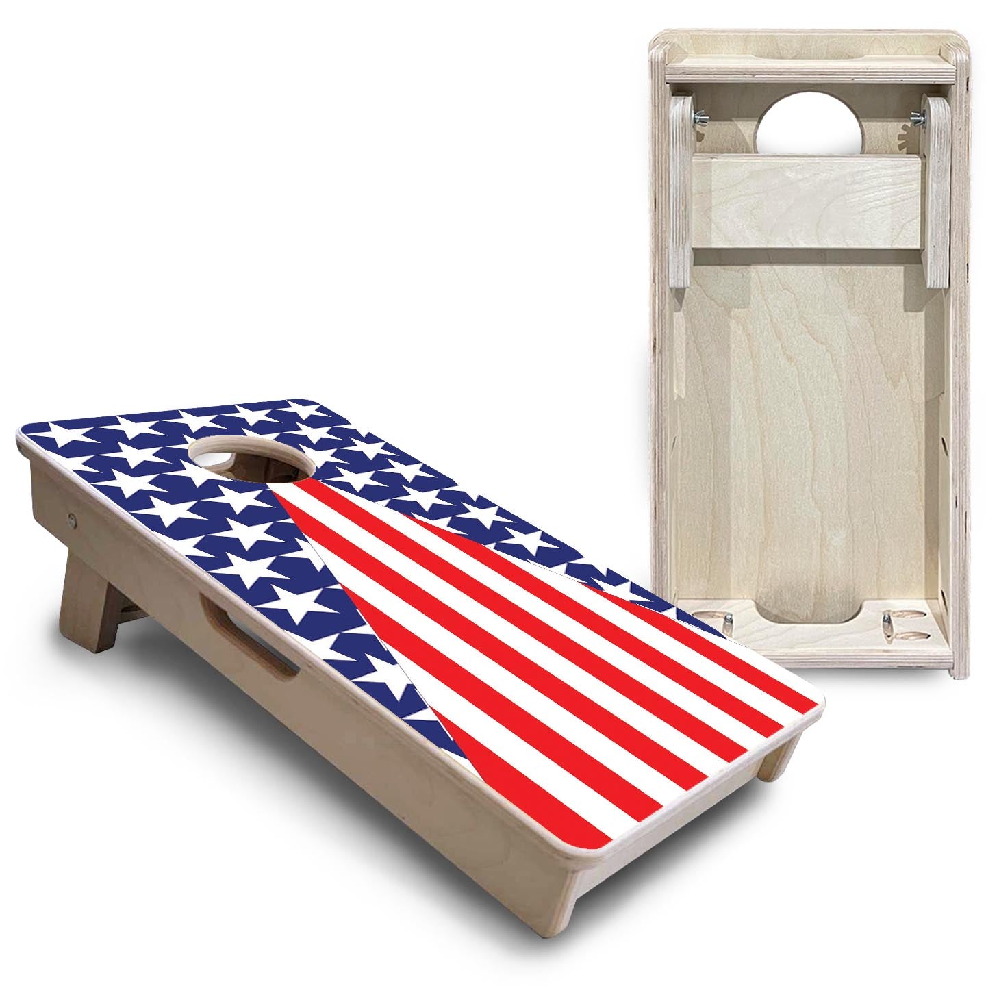 Stars and Stripes Triangle - Mini or Vacation Size Cornhole Boards