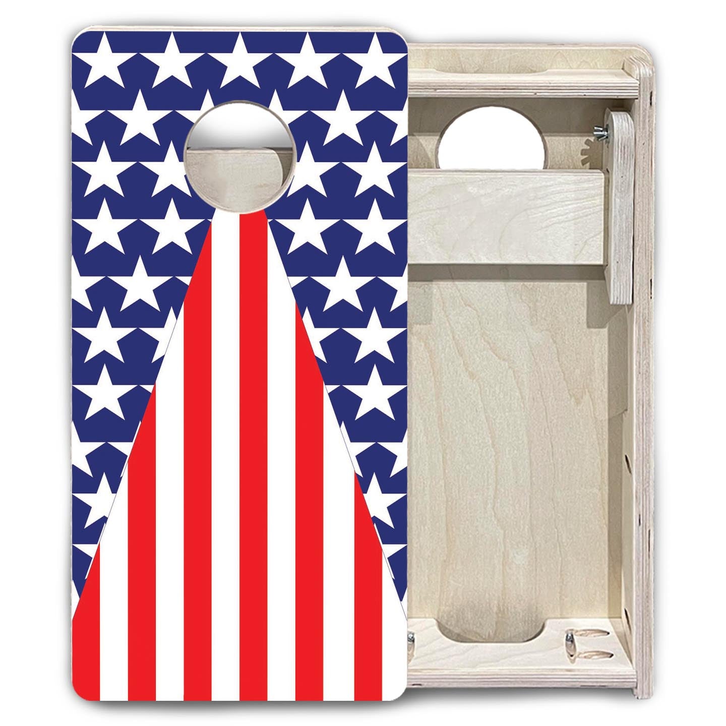 Stars and Stripes Triangle - Mini or Vacation Size Cornhole Boards