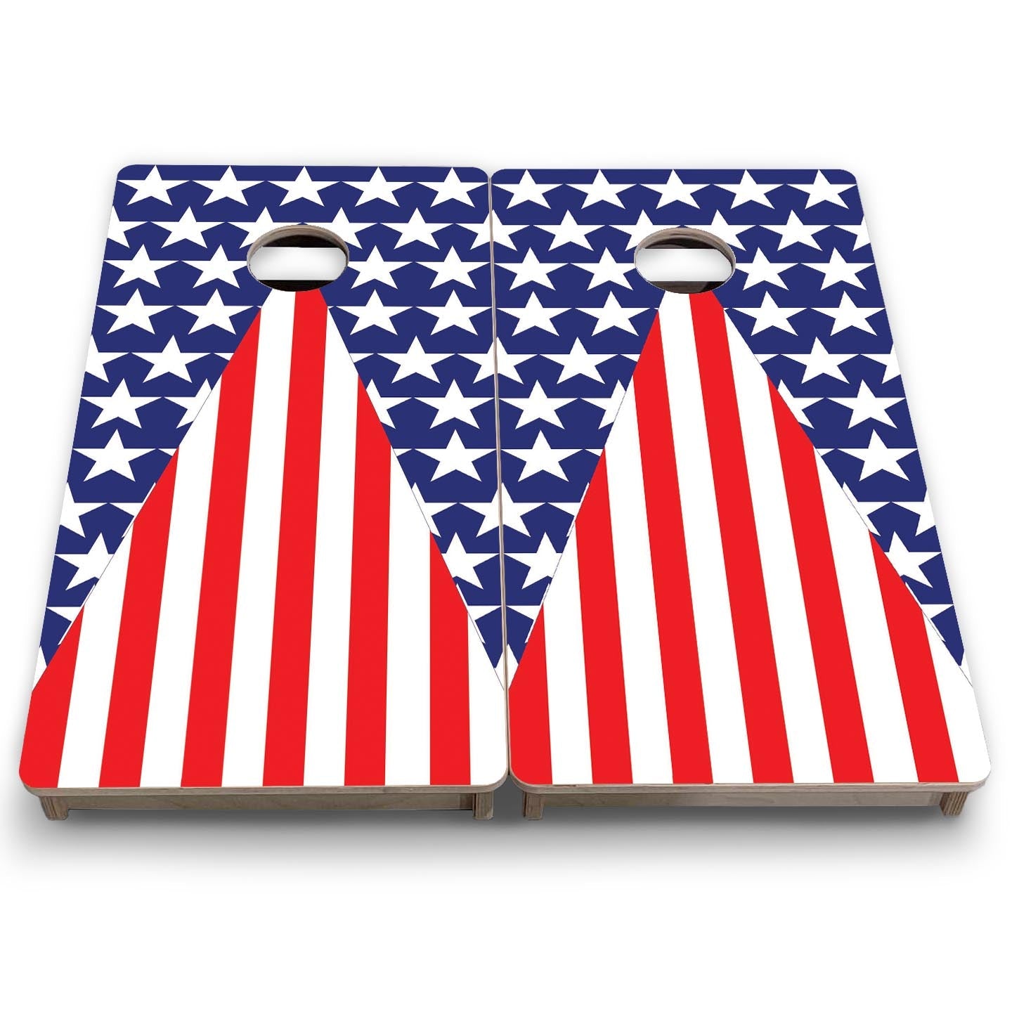 Stars and Stripes Triangle - Mini or Vacation Size Cornhole Boards
