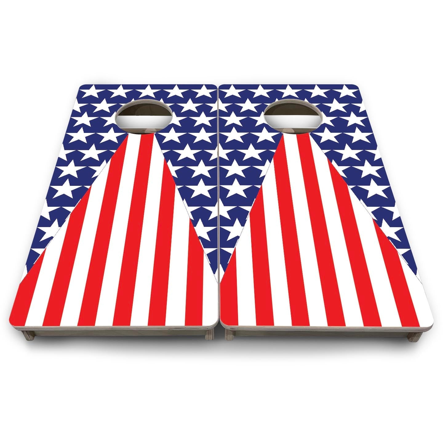 Stars and Stripes Triangle - Mini or Vacation Size Cornhole Boards