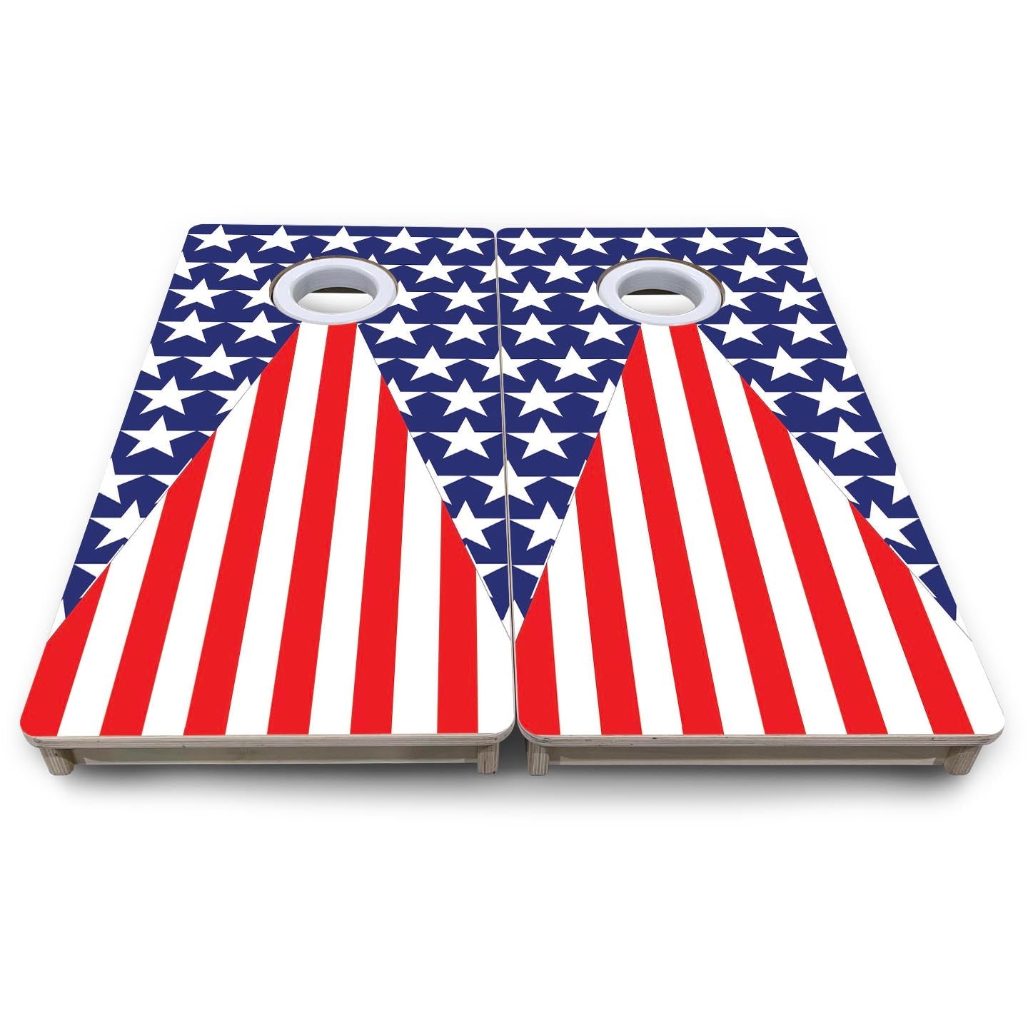 Stars and Stripes Triangle - Mini or Vacation Size Cornhole Boards