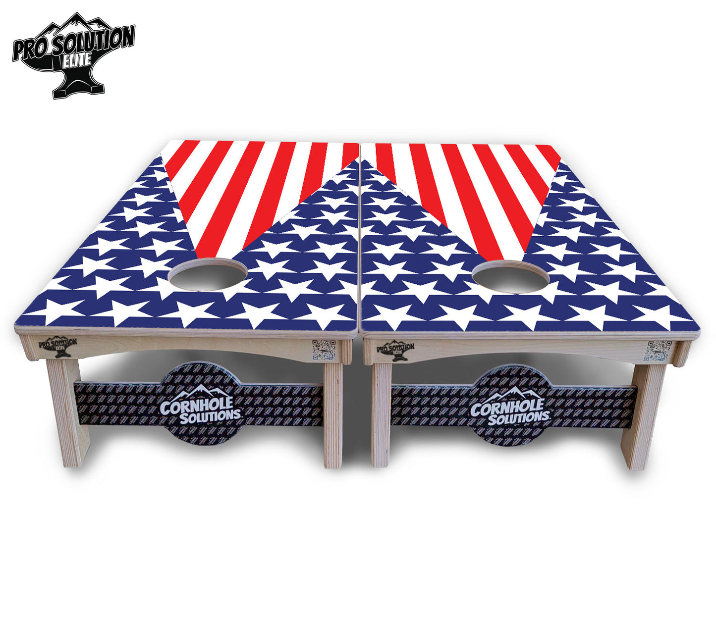 Stars & Stripes Triangle Cornhole Boards - Pro Solution Elite Series