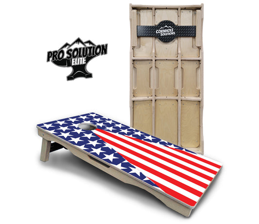 Stars & Stripes Triangle Cornhole Boards - Pro Solution Elite Series