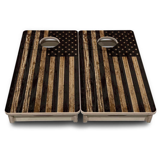 Wood Flag - Mini or Vacation Size Cornhole Boards