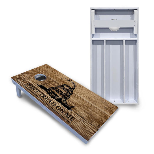 Wood DTOM & Flag Cornhole Boards - All Weather Series