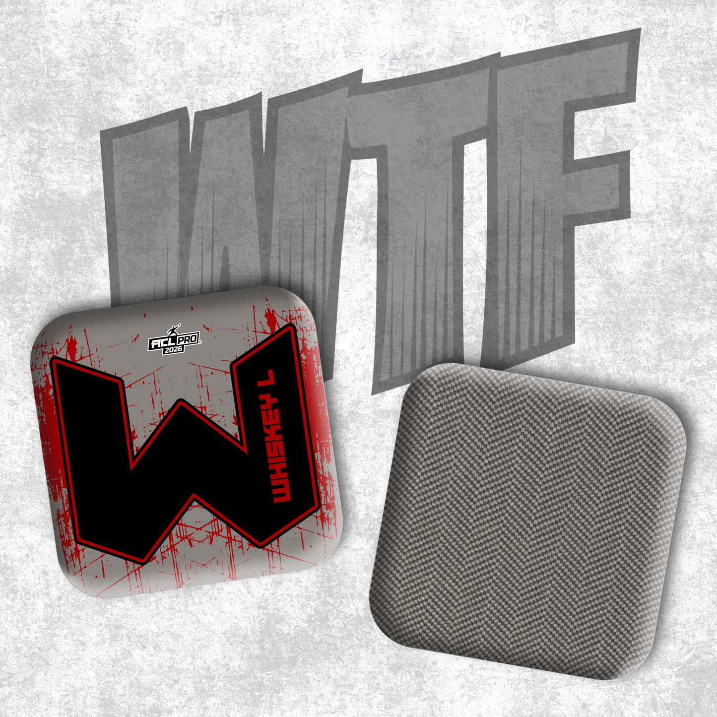 2026 WTF Whiskey "W" Logo - ACL Pro Stamped Cornhole Bags - Set of 4 bags
