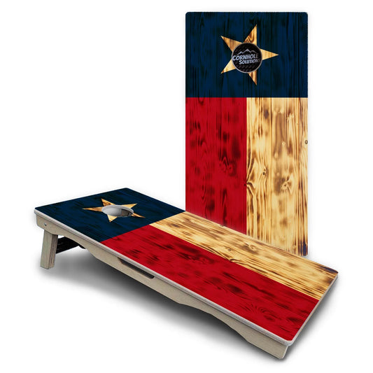 Rustic Texas Flag Cornhole Boards – Pro Lite or Pro Elite