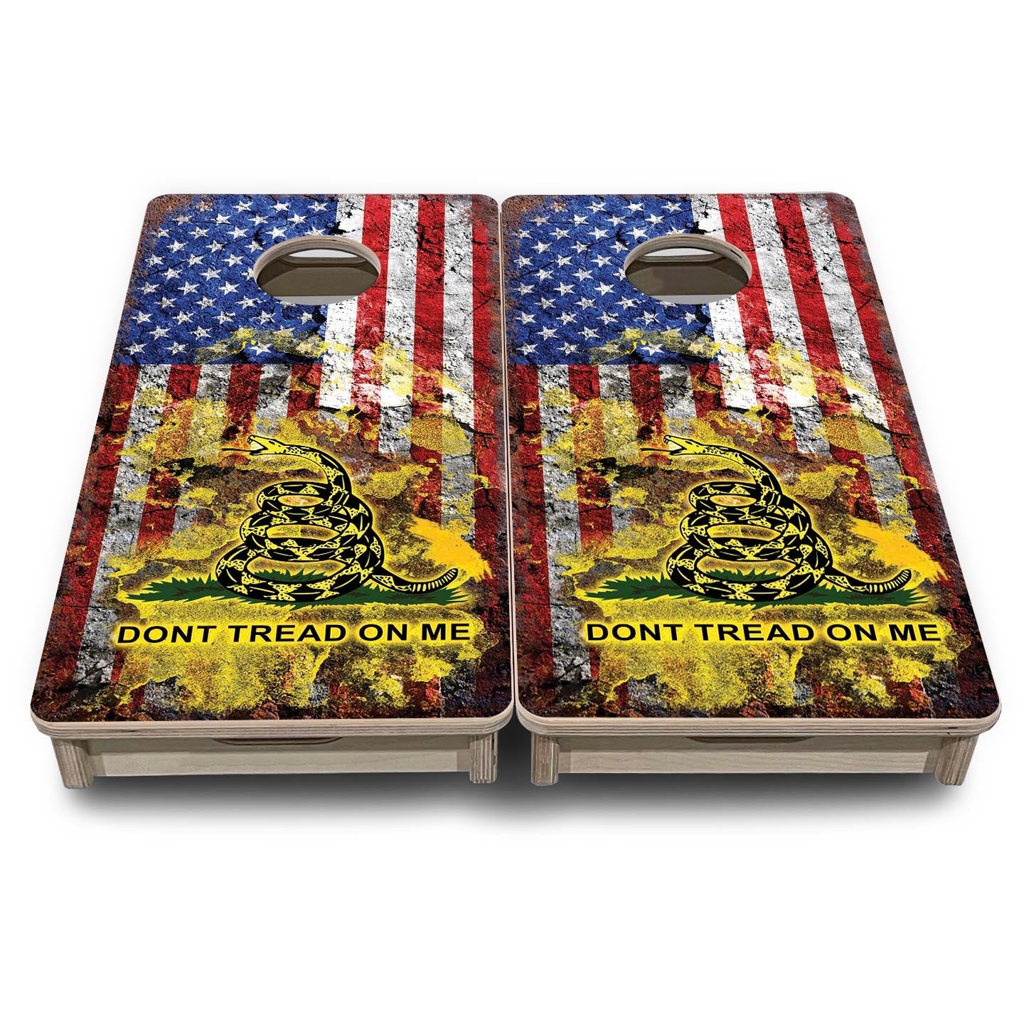 DTOM Weathered Flag - Mini or Vacation Size Cornhole Boards