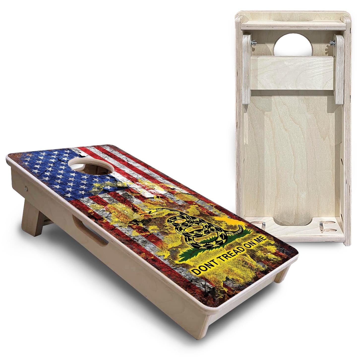 DTOM Weathered Flag - Mini or Vacation Size Cornhole Boards