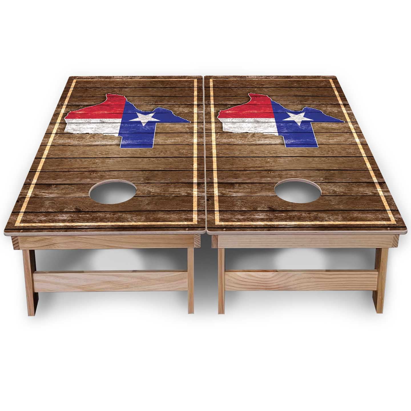 Texas Themed Cornhole Boards - Backyard Series