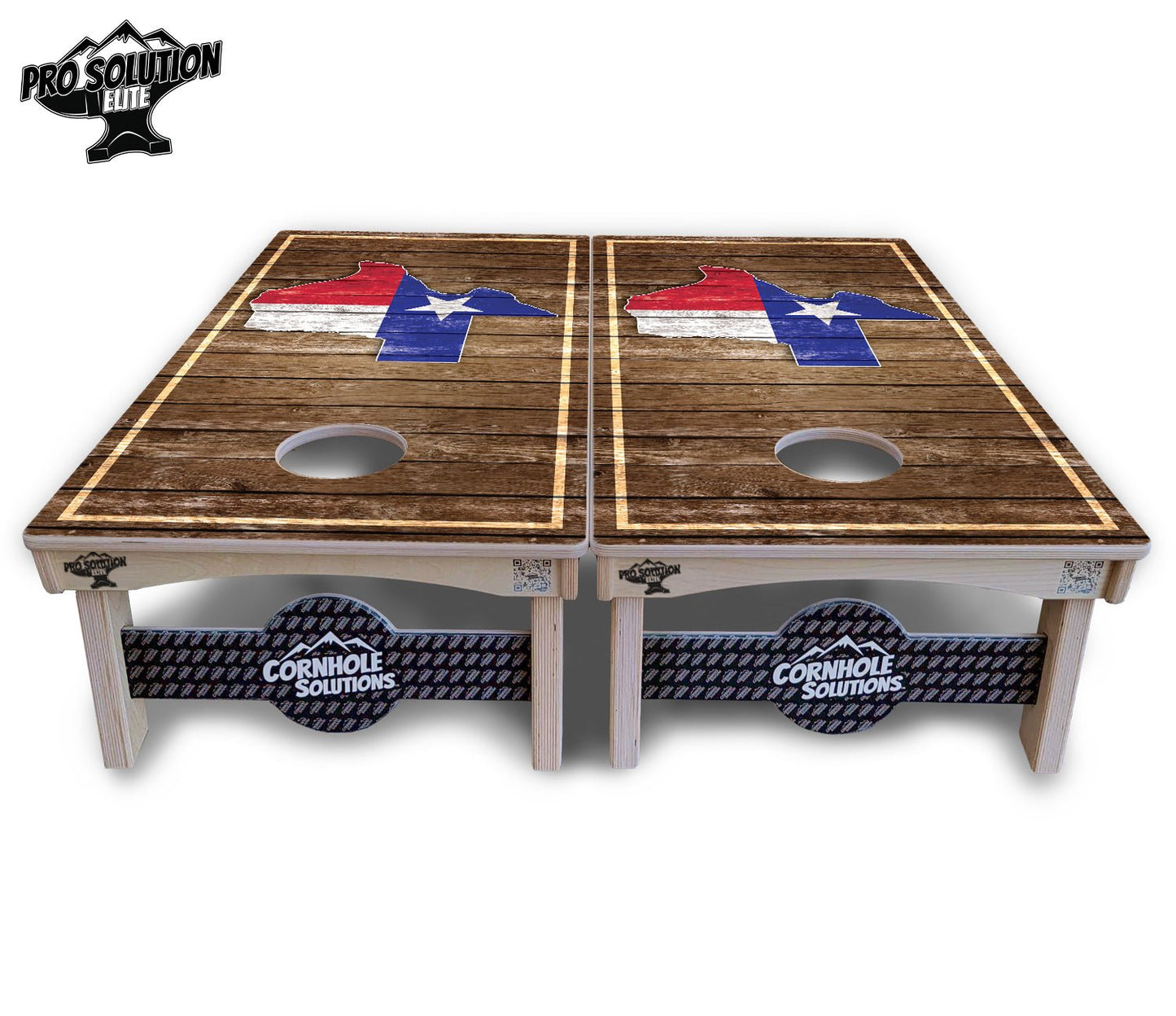 Texas Wood Panel Cornhole Boards - Pro Solution Elite Series