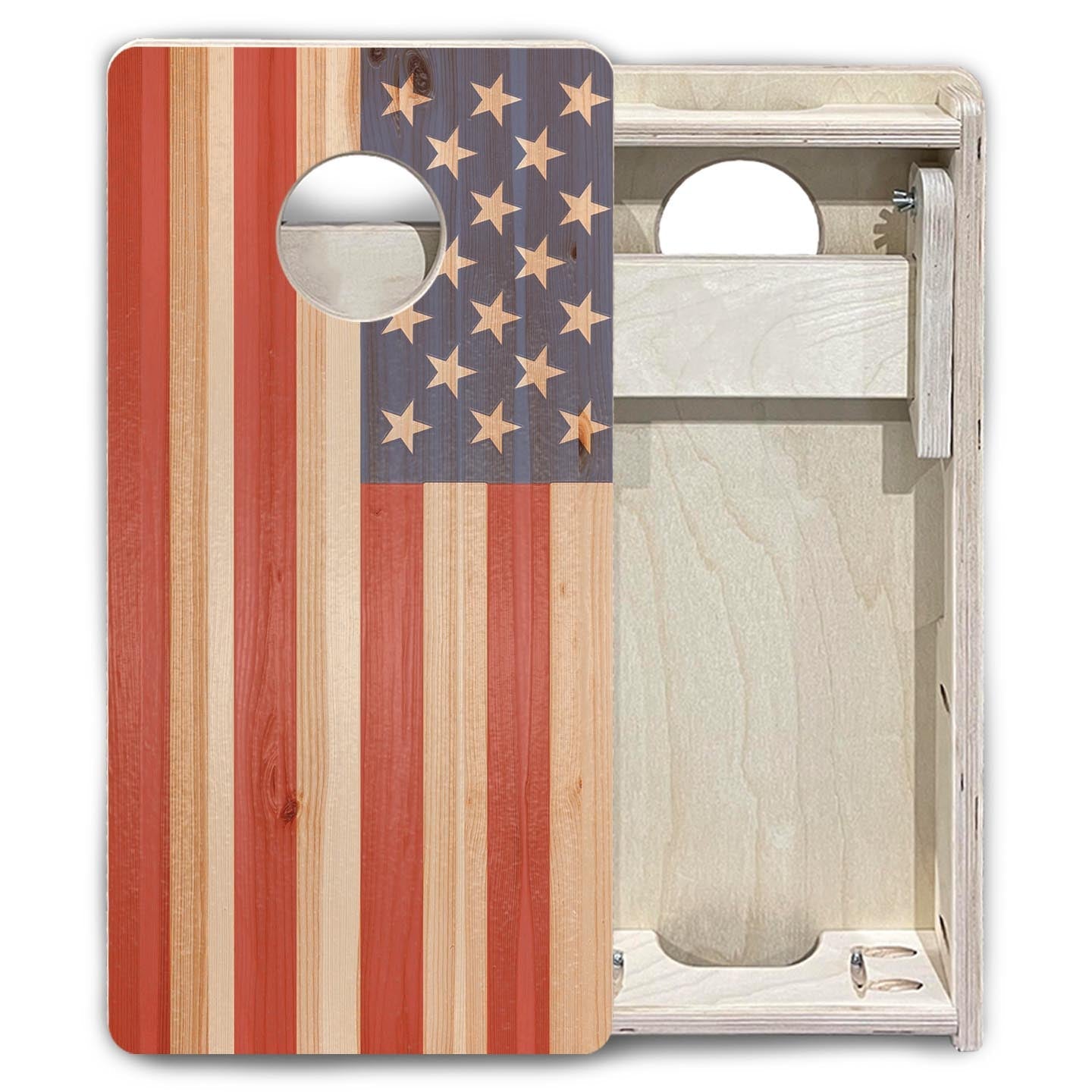 Faded Texas & USA Flag - Mini or Vacation Size Cornhole Boards