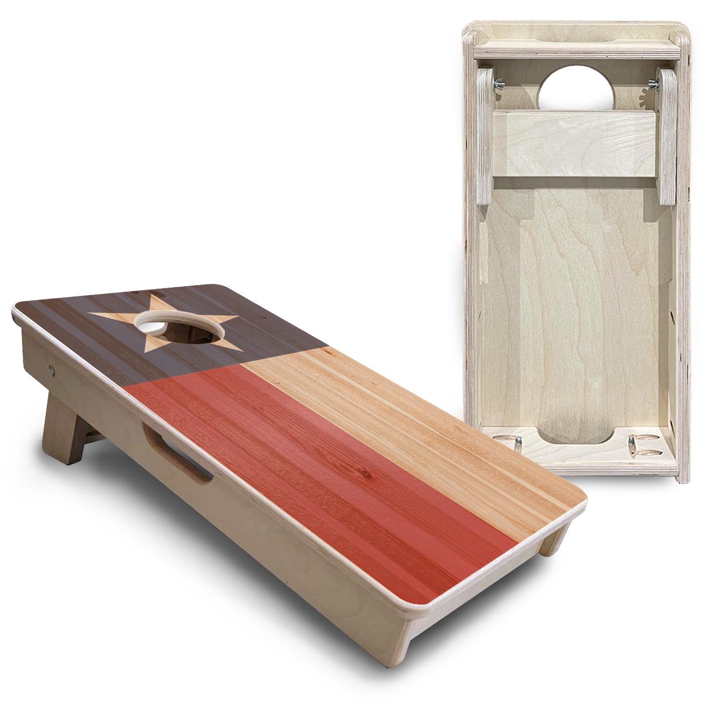 Faded Texas & USA Flag - Mini or Vacation Size Cornhole Boards