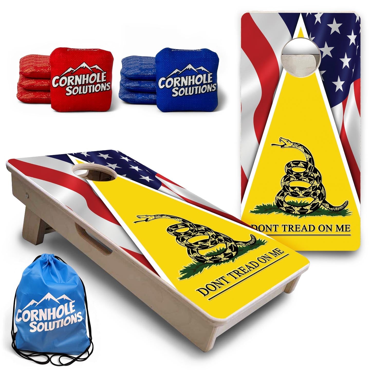 DTOM Yellow Triangle - Mini or Vacation Size Cornhole Boards