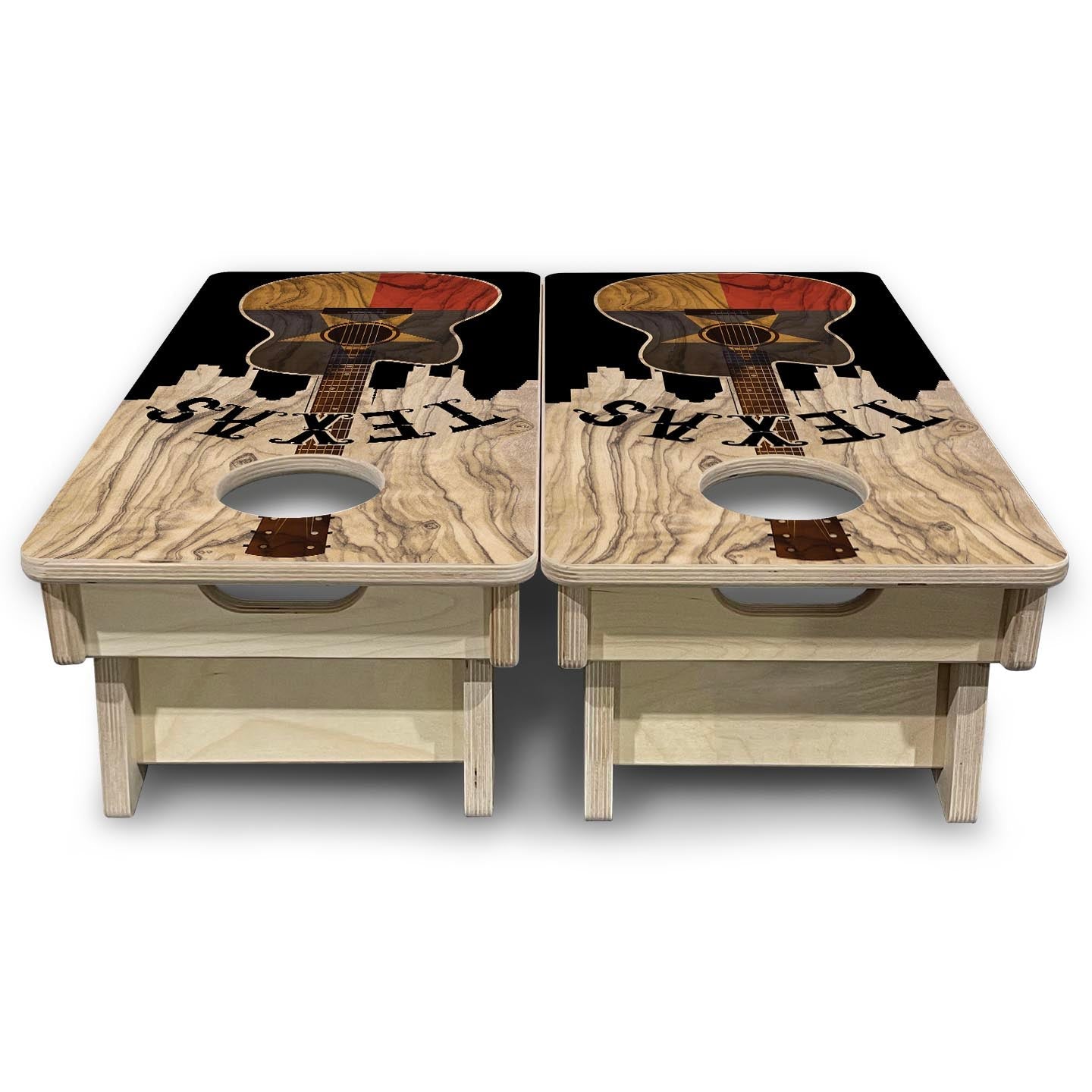 Texas Guitar - Mini or Vacation Size Cornhole Boards