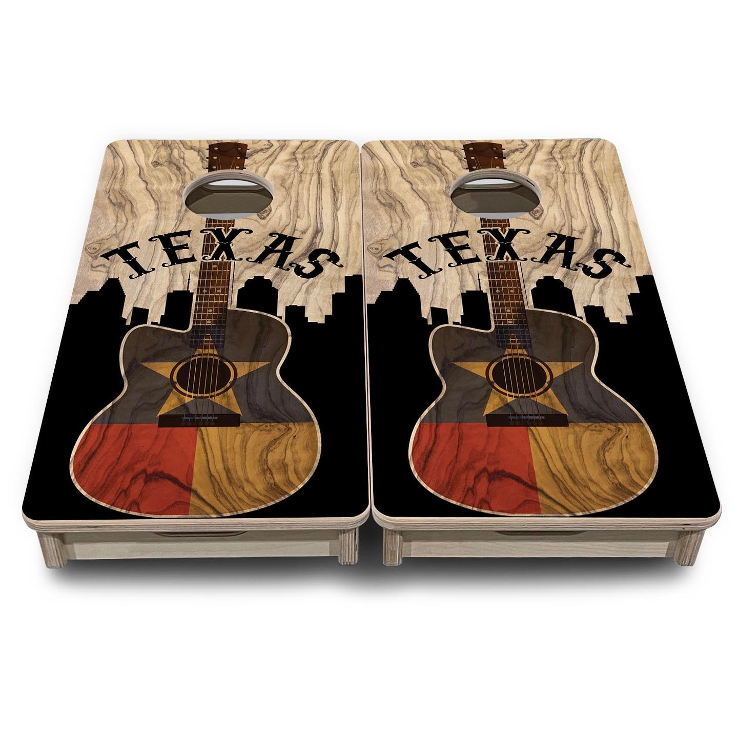 Texas Guitar - Mini or Vacation Size Cornhole Boards