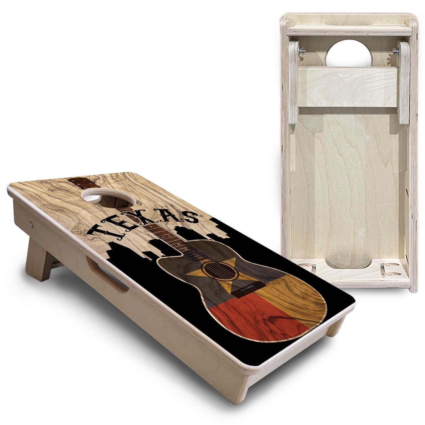 Texas Guitar - Mini or Vacation Size Cornhole Boards