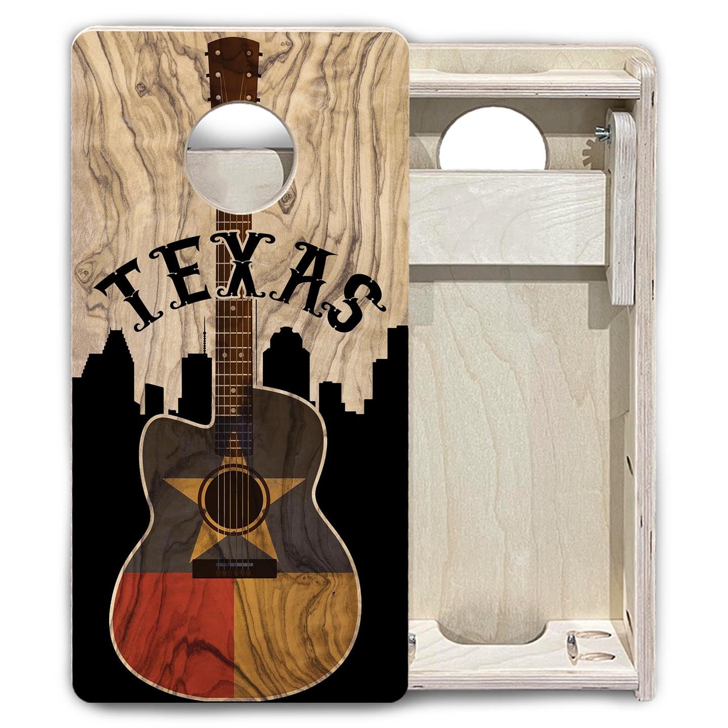 Texas Guitar - Mini or Vacation Size Cornhole Boards