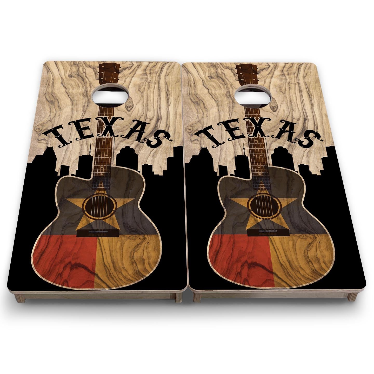 Texas Guitar - Mini or Vacation Size Cornhole Boards