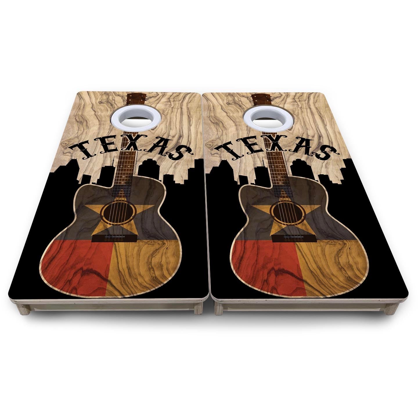 Texas Guitar - Mini or Vacation Size Cornhole Boards