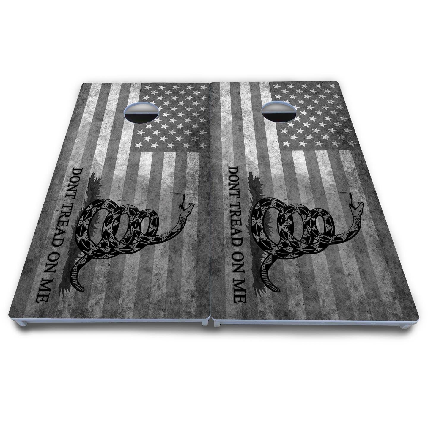 DTOM B&W Flag Cornhole Boards - All Weather Series