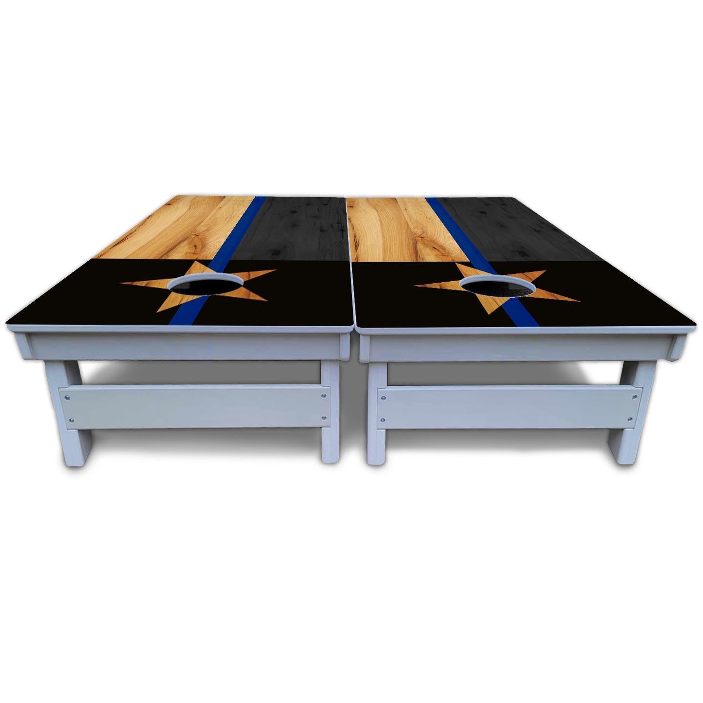 Texas Blue Line Flag Cornhole Boards - All Weather Series
