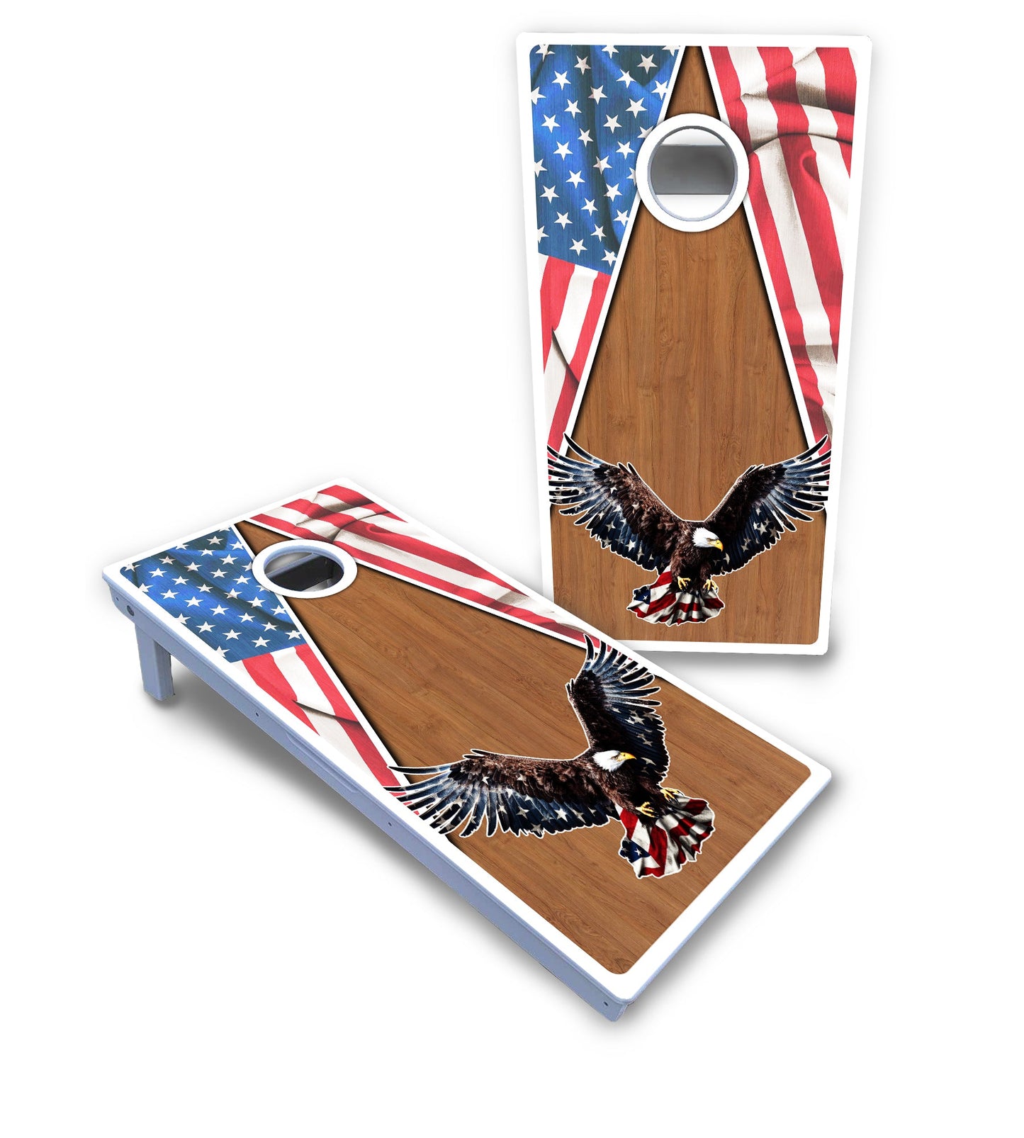 Eagle Triangle Wood Cornhole Boards - All Weather Series