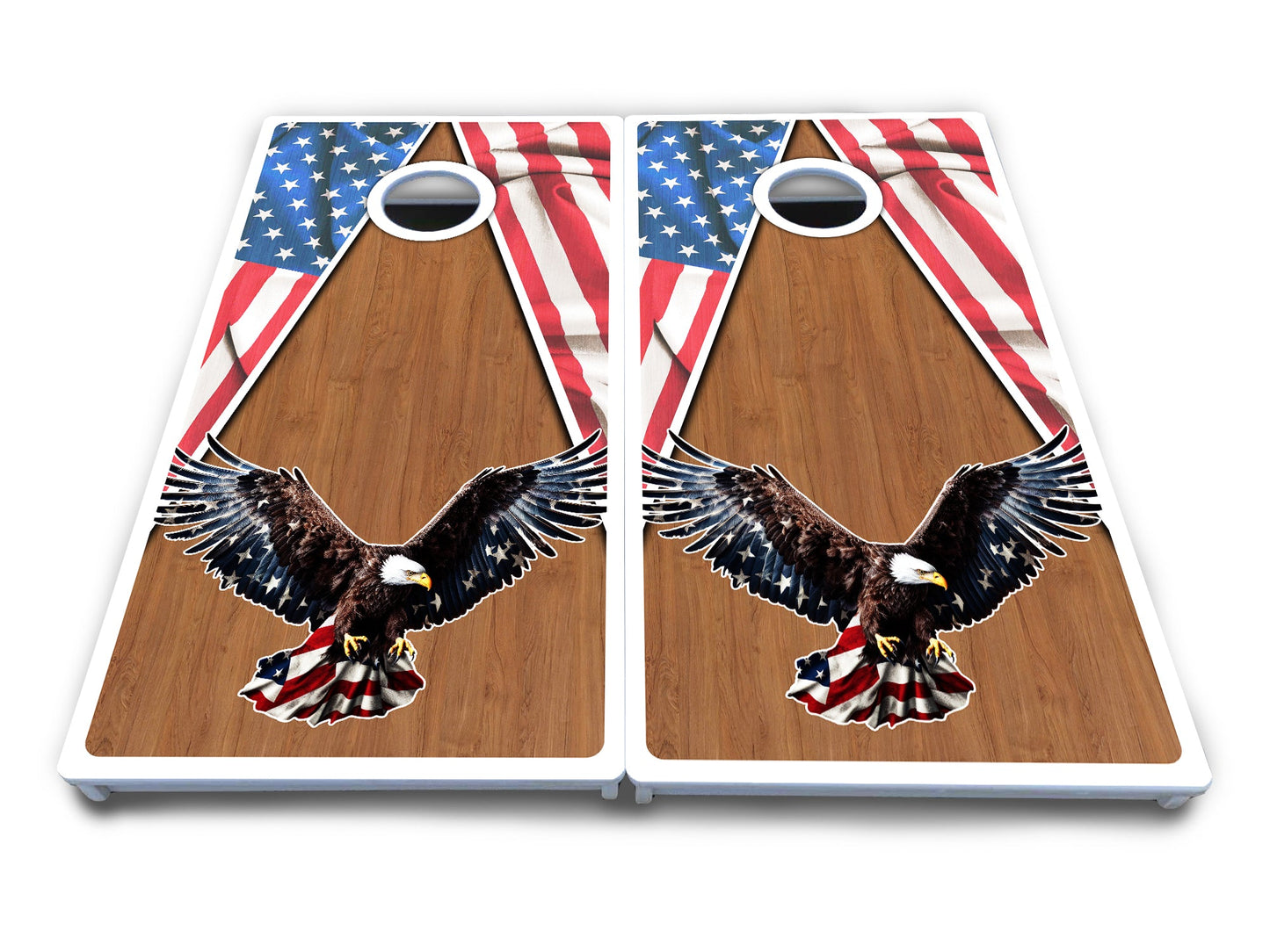 Eagle Triangle Wood Cornhole Boards - All Weather Series