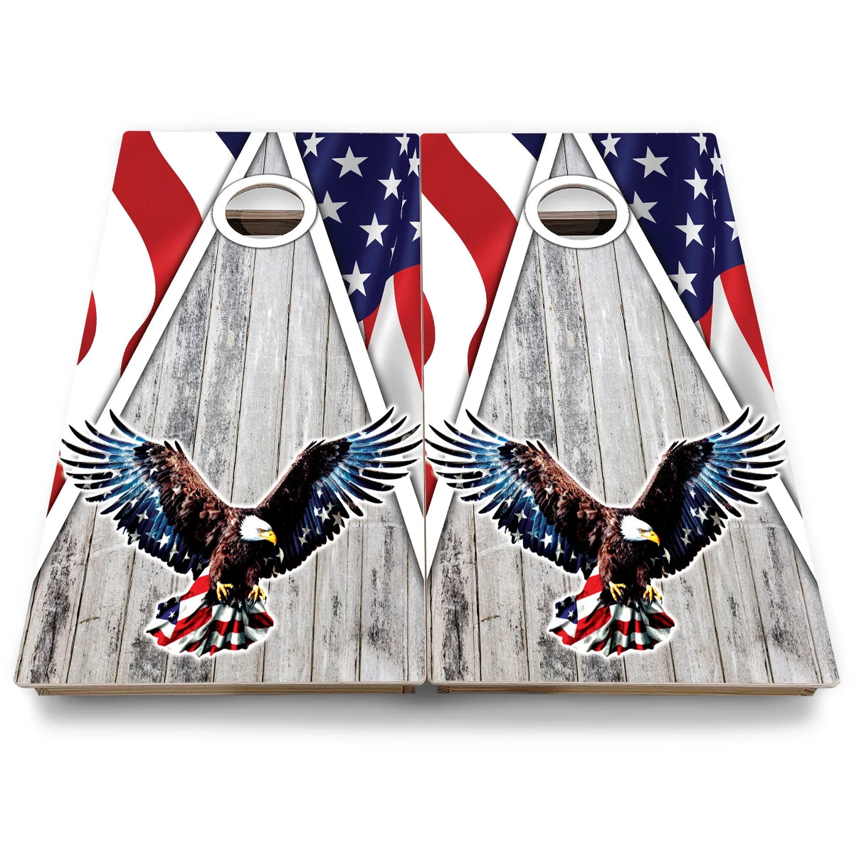 Eagle Flag Cornhole Boards - Backyard Series