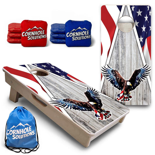 Eagle Triangle Whitewash - Mini or Vacation Size Cornhole Boards