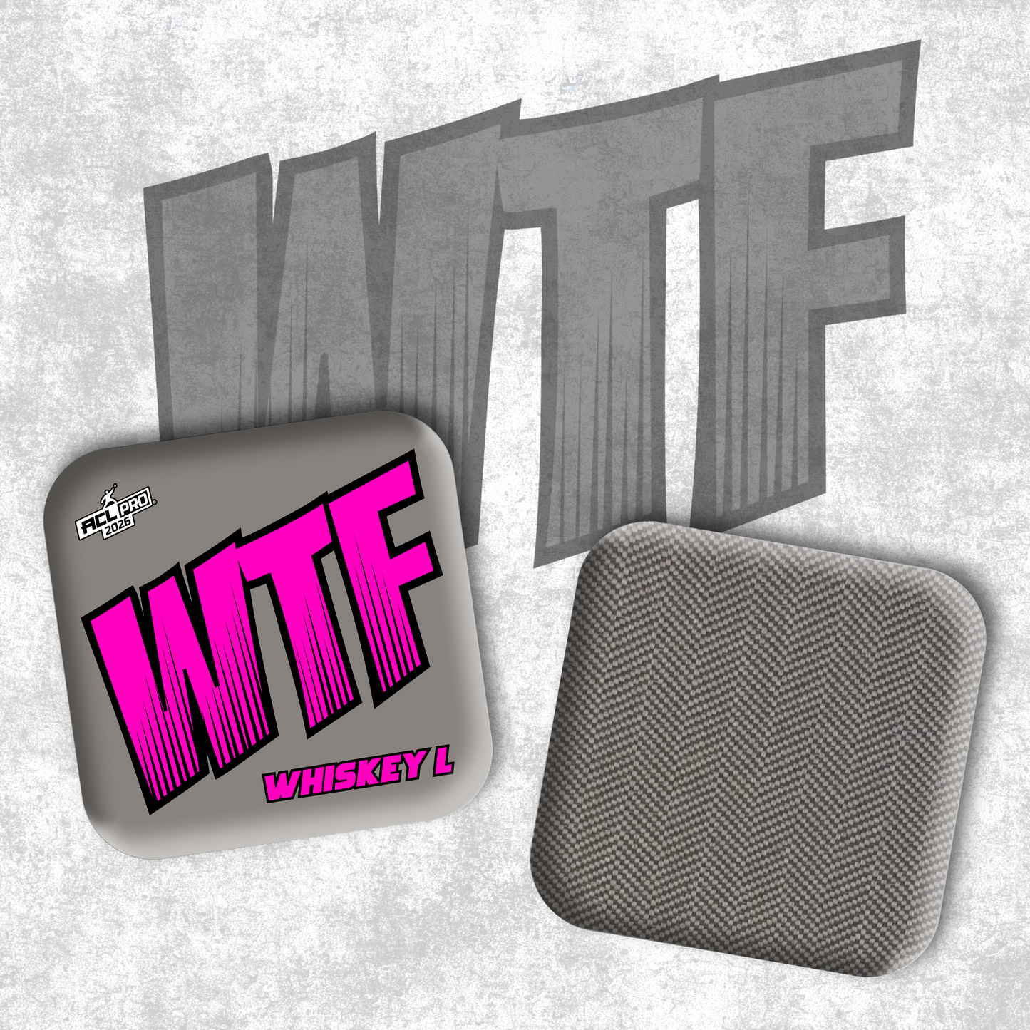 2026 WTF Whiskey Big Logo - ACL Pro Stamped Cornhole Bags - Set of 4 bags