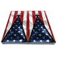 American Flag Triangle Cornhole Boards - All Weather Series