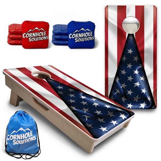 American Flag Triangle - Mini or Vacation Size Cornhole Boards
