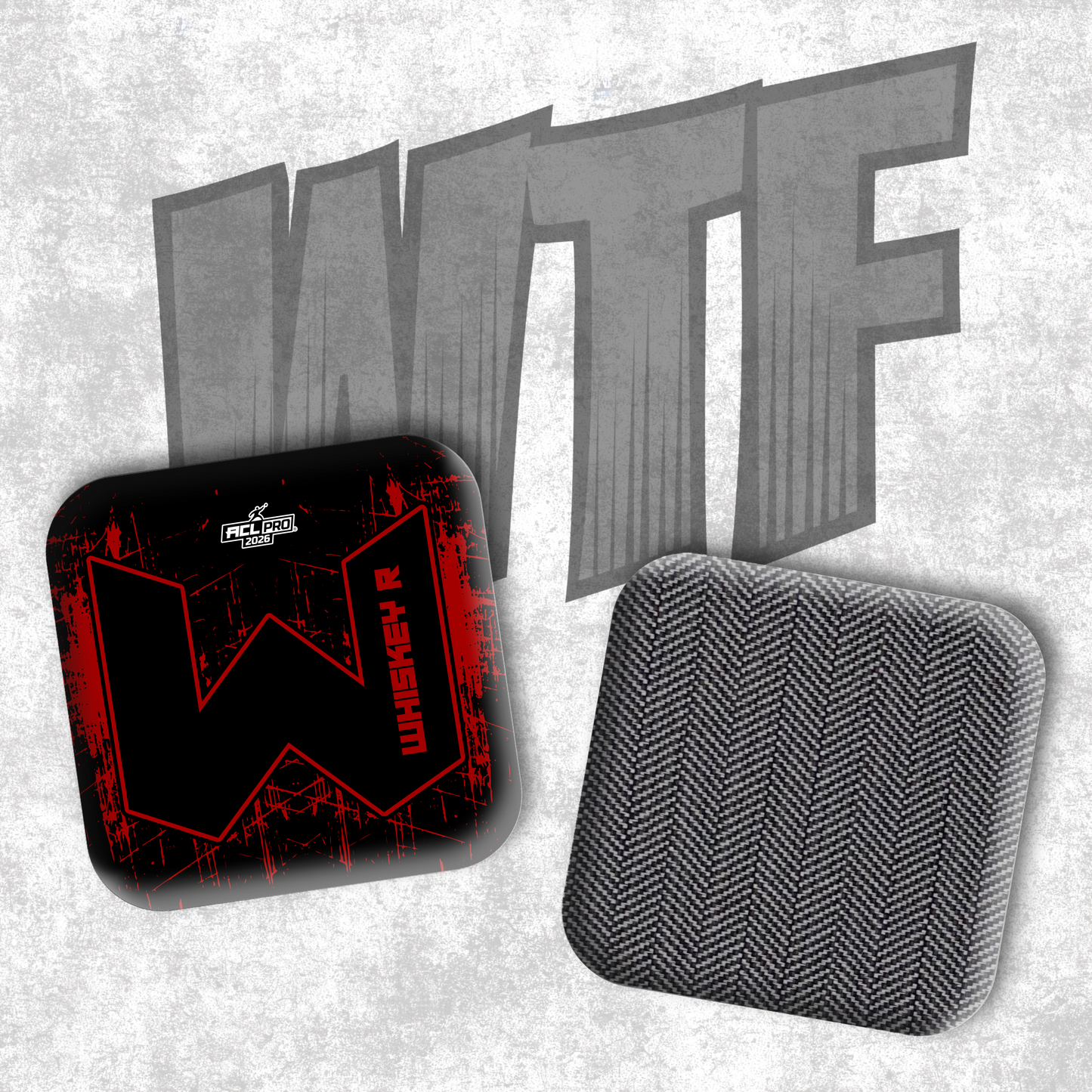 2026 WTF Whiskey "W" Logo - ACL Pro Stamped Cornhole Bags - Set of 4 bags