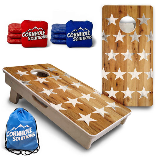 Large Natural Stars - Mini or Vacation Size Cornhole Boards