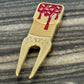 Tyson Lamb Crafted Red and Blue Eclair Divot Tool