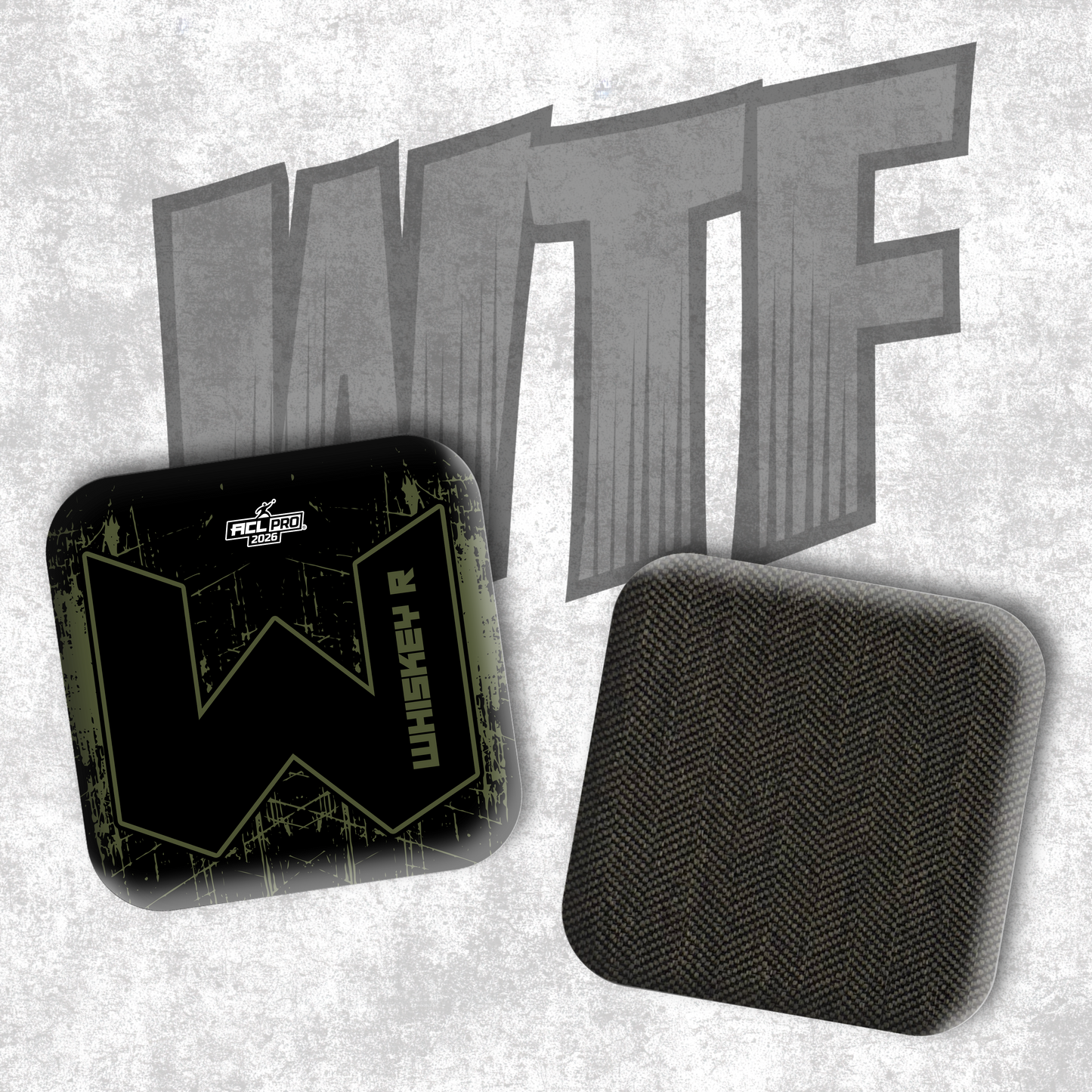 2026 WTF Whiskey "W" Logo - ACL Pro Stamped Cornhole Bags - Set of 4 bags