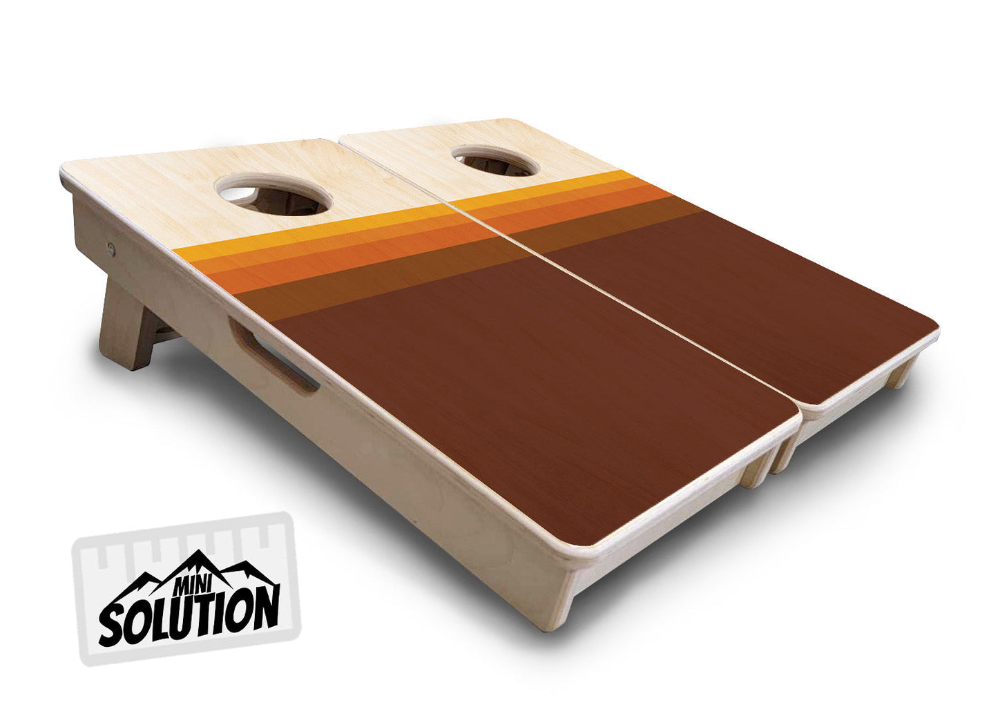Mini Cornhole Boards - Retro Wood Gradient