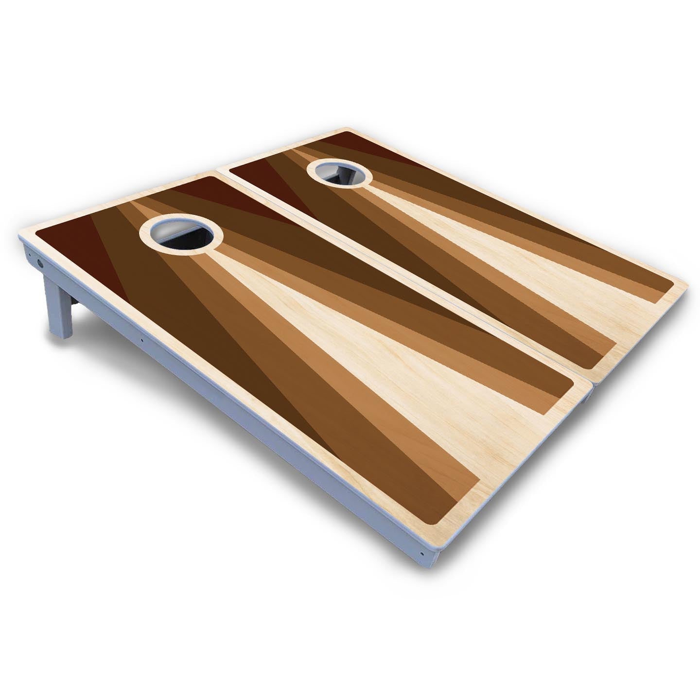 Retro Wood Triangle Cornhole Boards - All Weather Series