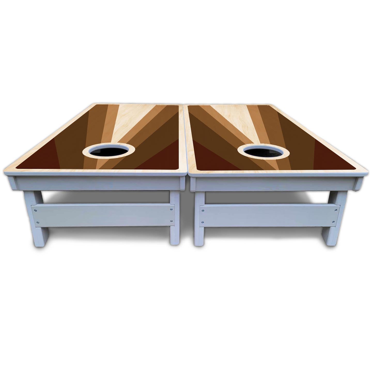 Retro Wood Triangle Cornhole Boards - All Weather Series
